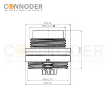 Wholesale M16 2-24 Pin Circular Connector | Male Rear Fastened Nuts Welded Install Waterproof Metal Industrial Circular Connectors
