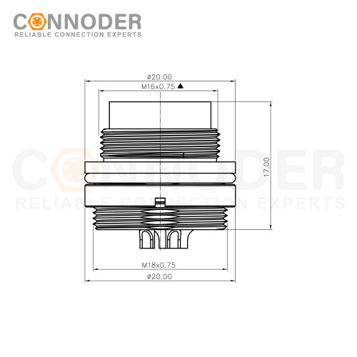 Wholesale M16 2-24 Pin Circular Connector | Male Rear Fastened Nuts Welded Install Waterproof Metal Industrial Circular Connectors