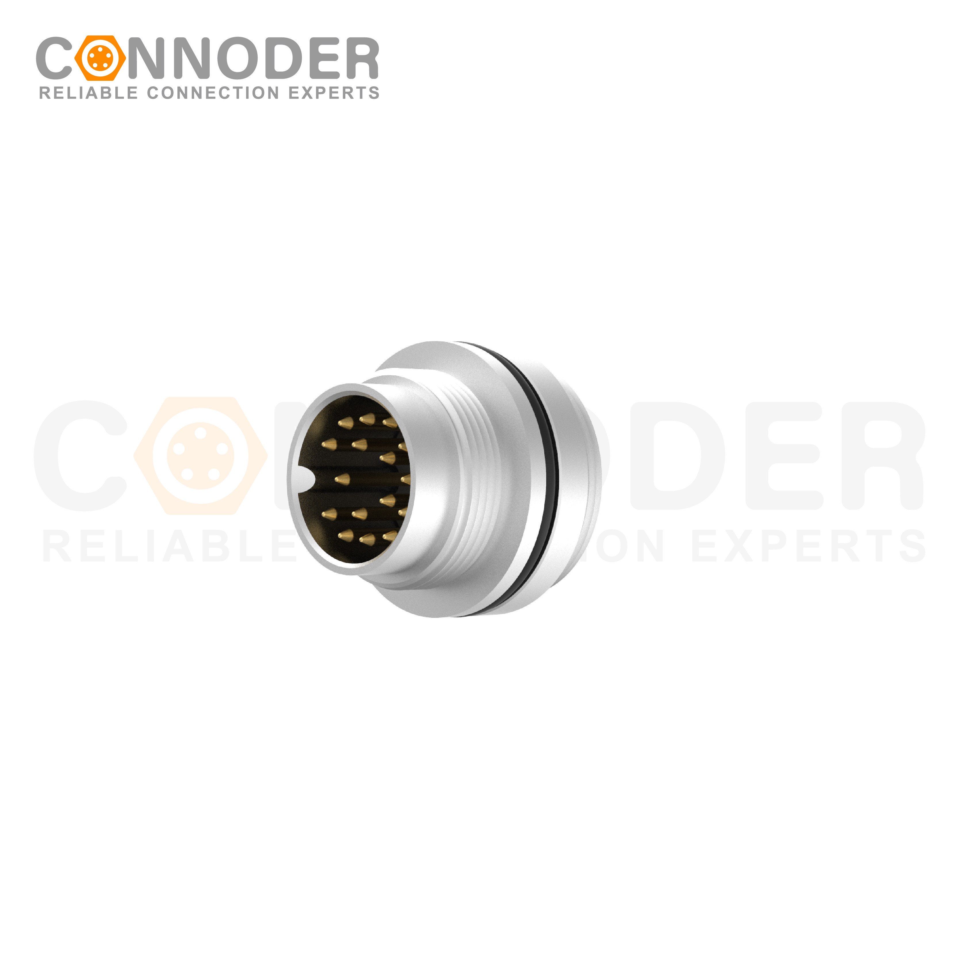M16 circular connector 16PIN Female Front Fastened