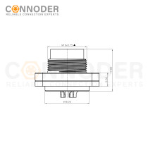 Wholesale M16 2-24 Pin Circular ConnectorSquare Flange Socket | IP67 Waterproof Solder Metal Type Connector Solder Type Male Female Plug