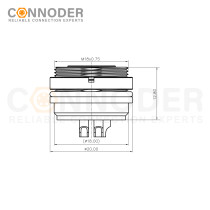 Wholesale M16 Female 2-24 Pin Circular Connector |  Waterproof Straight Solder Cable Front Fastened Industrial Automation Connector(M18*0.75)