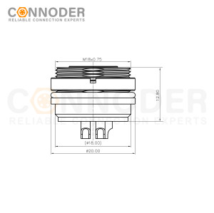 Wholesale M16 Female 2-24 Pin Circular Connector |  Waterproof Straight Solder Cable Front Fastened Industrial Automation Connector(M18*0.75)