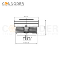 Wholesale M16 Female 2-24Pin Circular Connector | Plug Straight Solder Cable Rear Fastene Panel mount Connector(M18*0.75)
