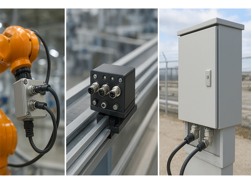 The M12 connector is specifically designed for IP69K waterproof and dustproof ratings and for heavy-duty applications.