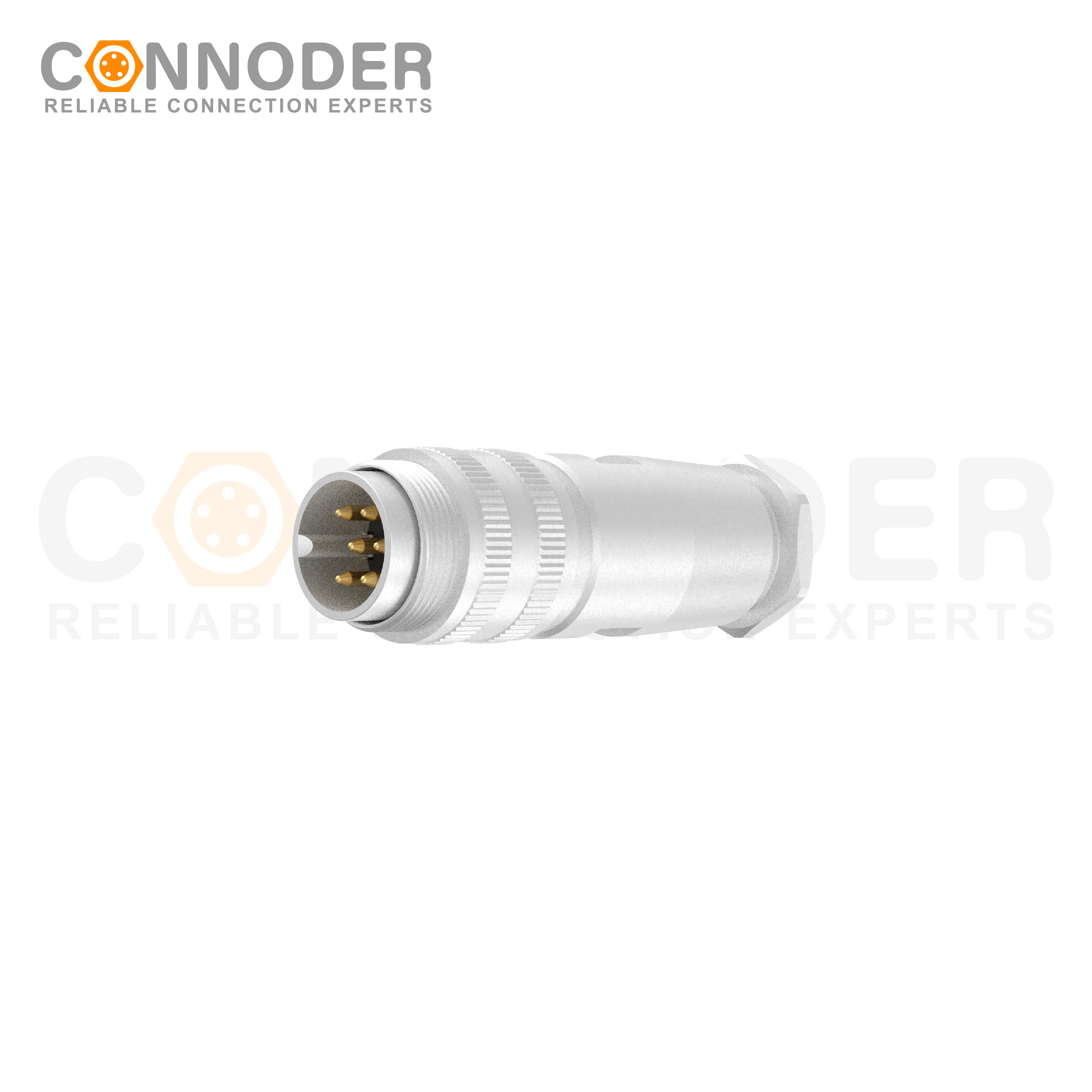 M16 Female Straight Solder Circular Connector 6PIN
