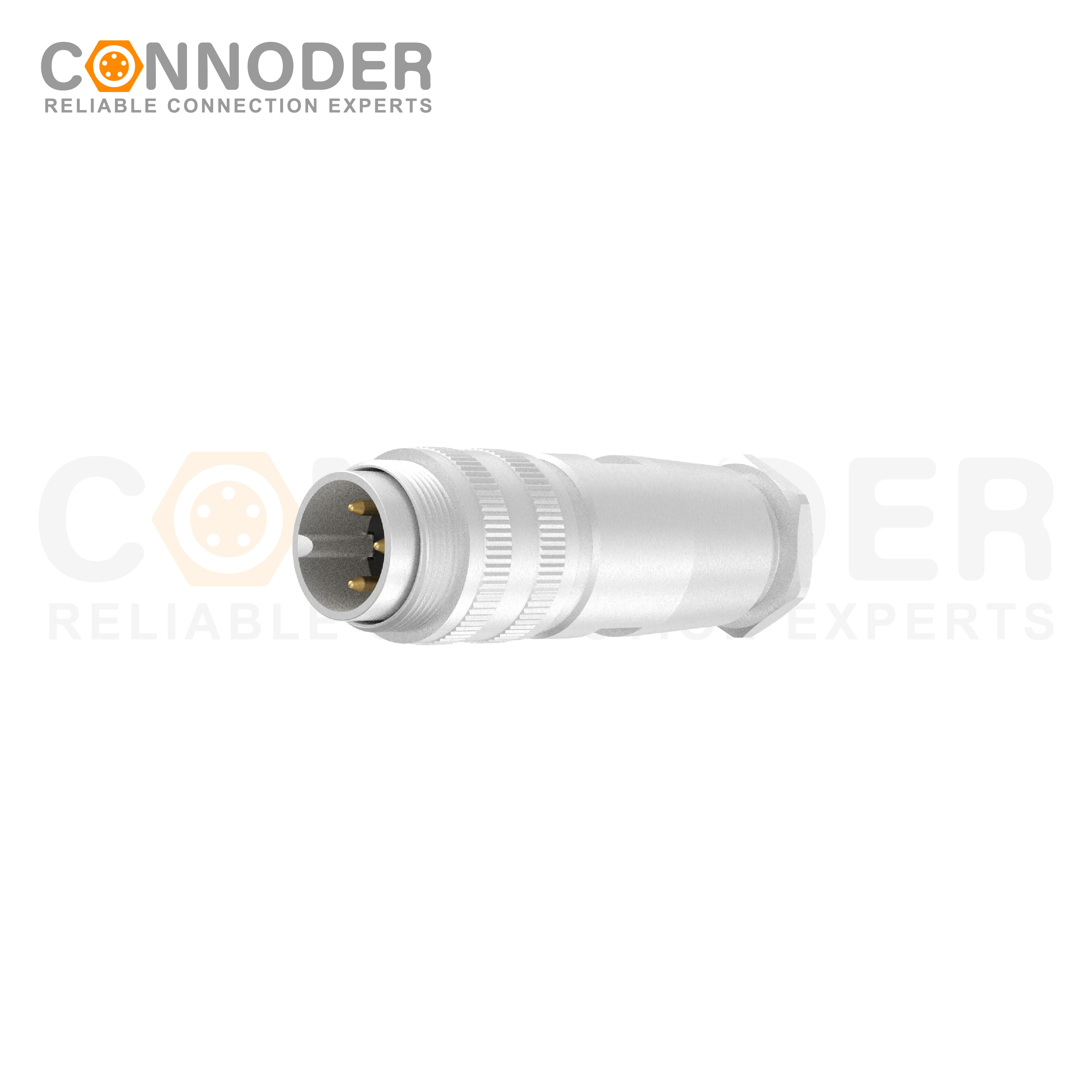 M16 Female Straight Solder Circular Connector 3PIN