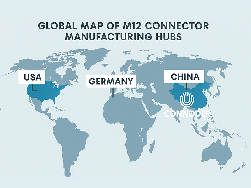 Global M12 connector manufacturing map