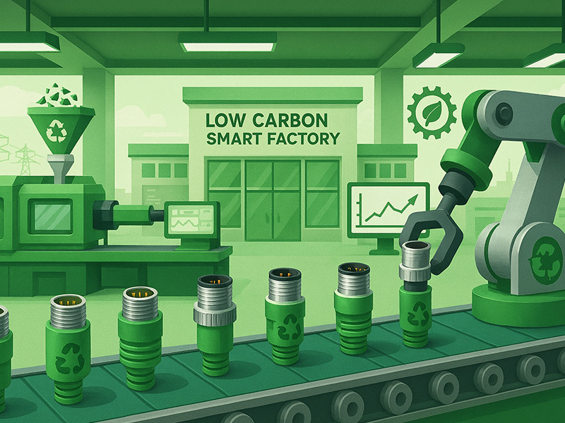 Environmentally friendly M12 connector production line
