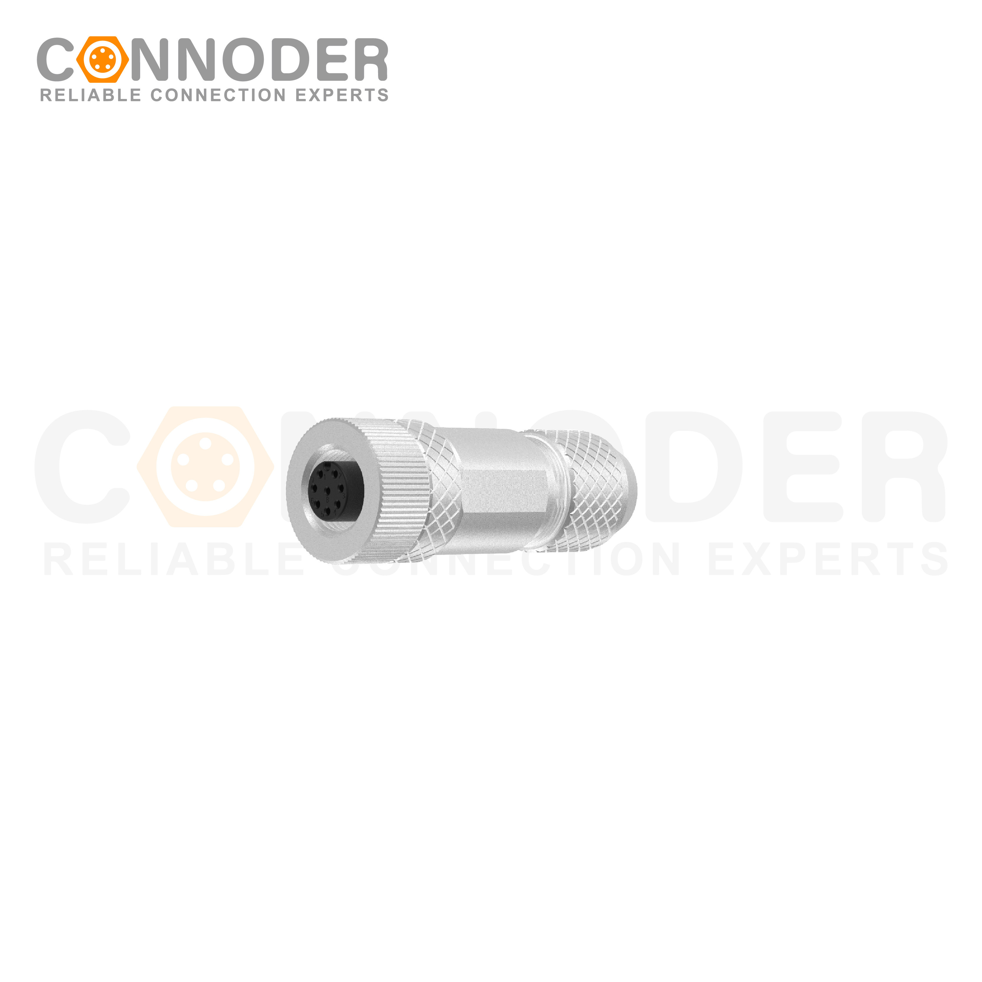 M12 A Female 6 Pin Circular Connector