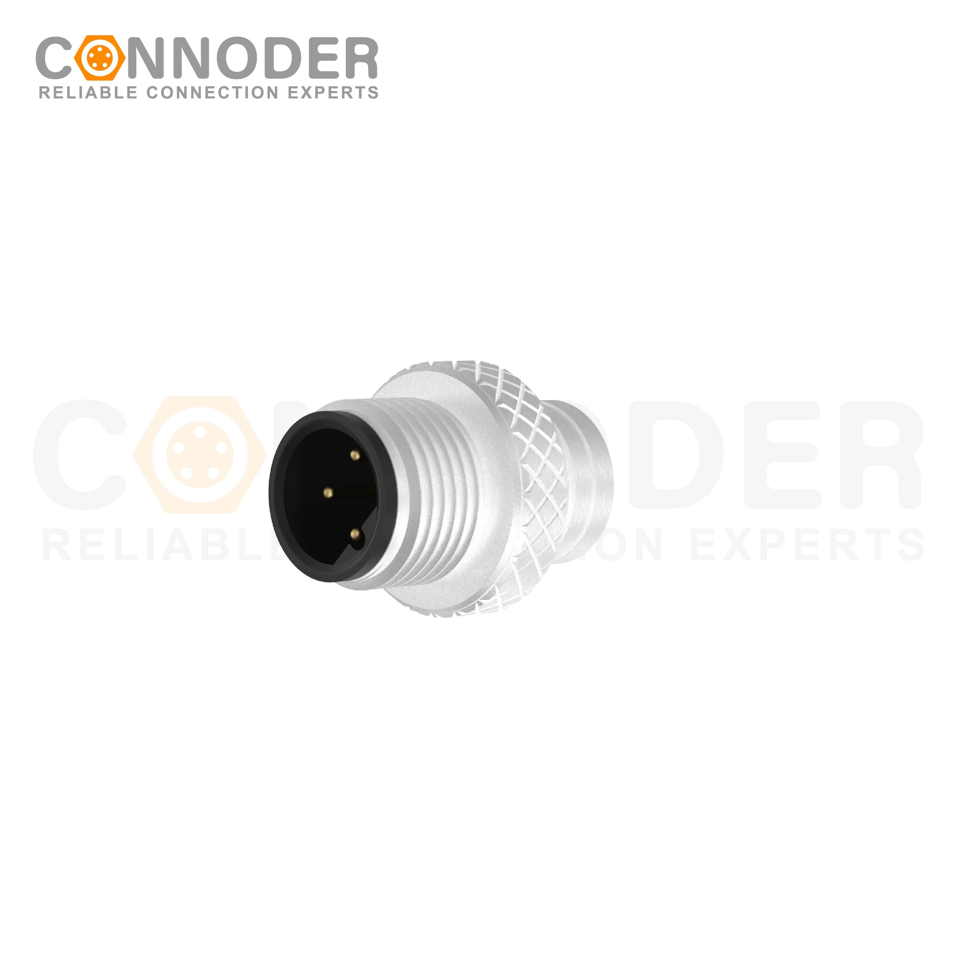 M12 B Male 3 Pin Circular Connector