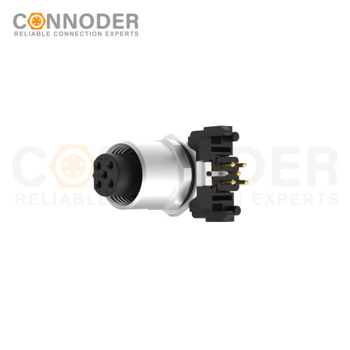 Wholesale M12 B Circular Connector l Panel Mount, PCB Dip-solder Connection,M12x1.0,