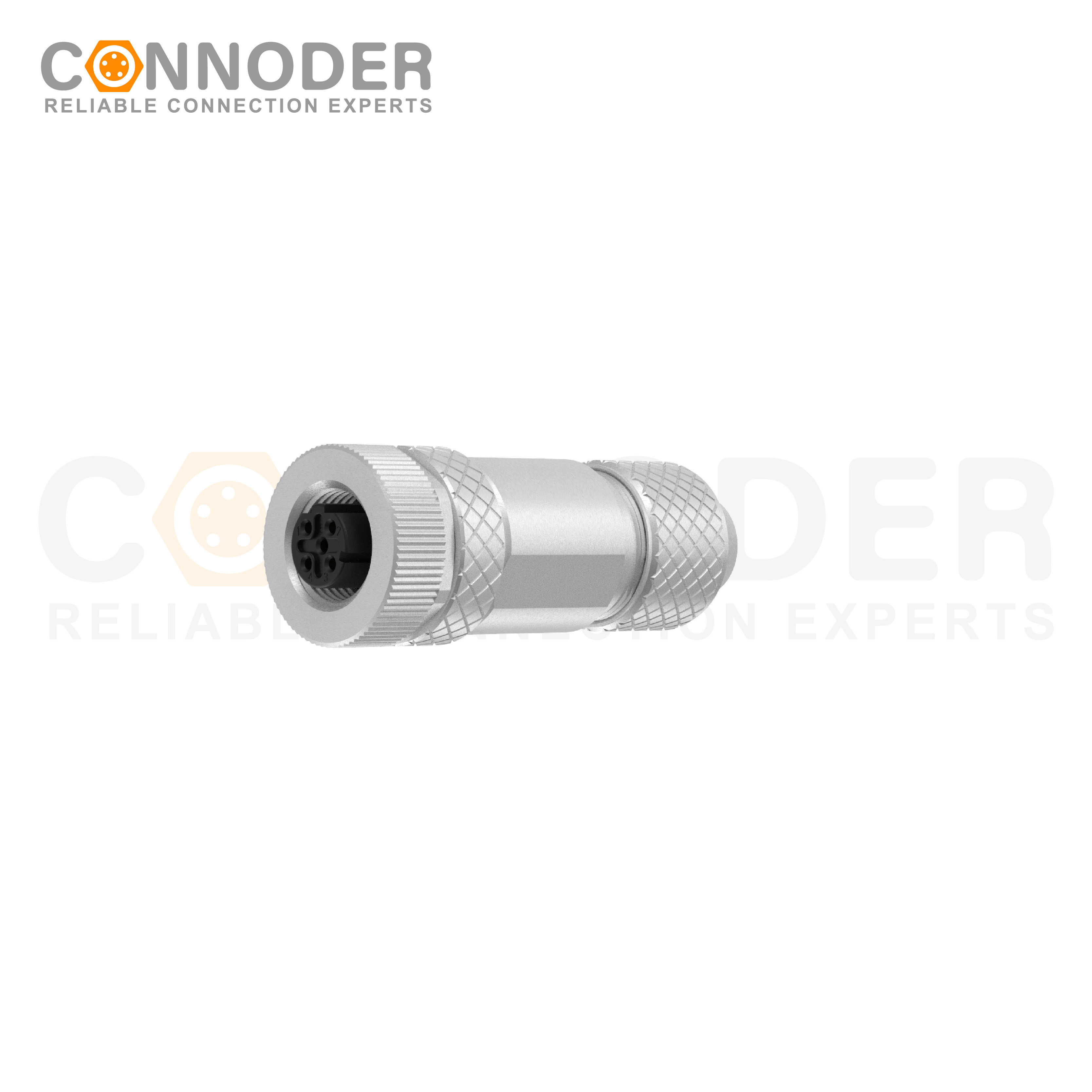 M12 D Female 4 Pin Circular Connector