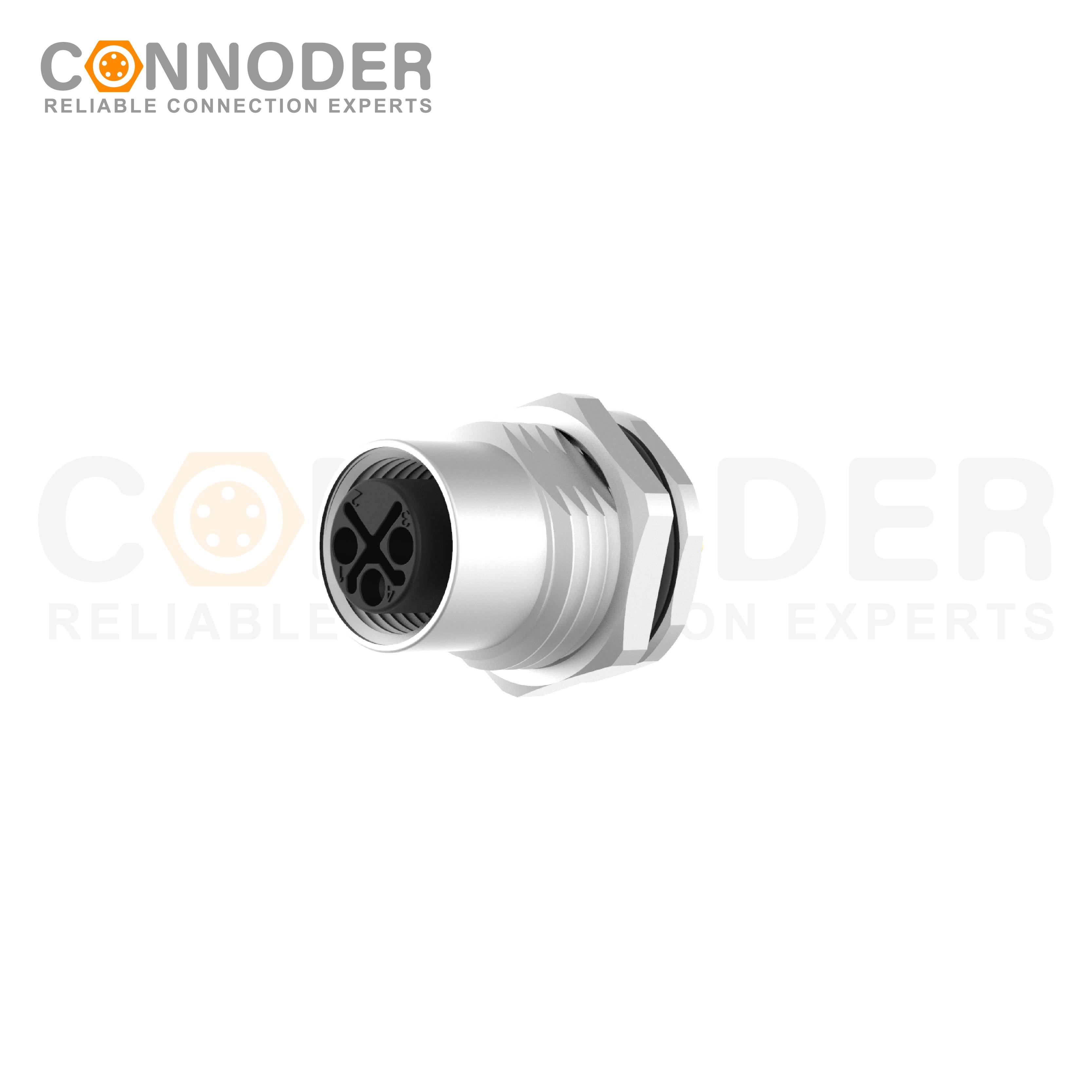 M12 S Female 2 Pin Circular Connector