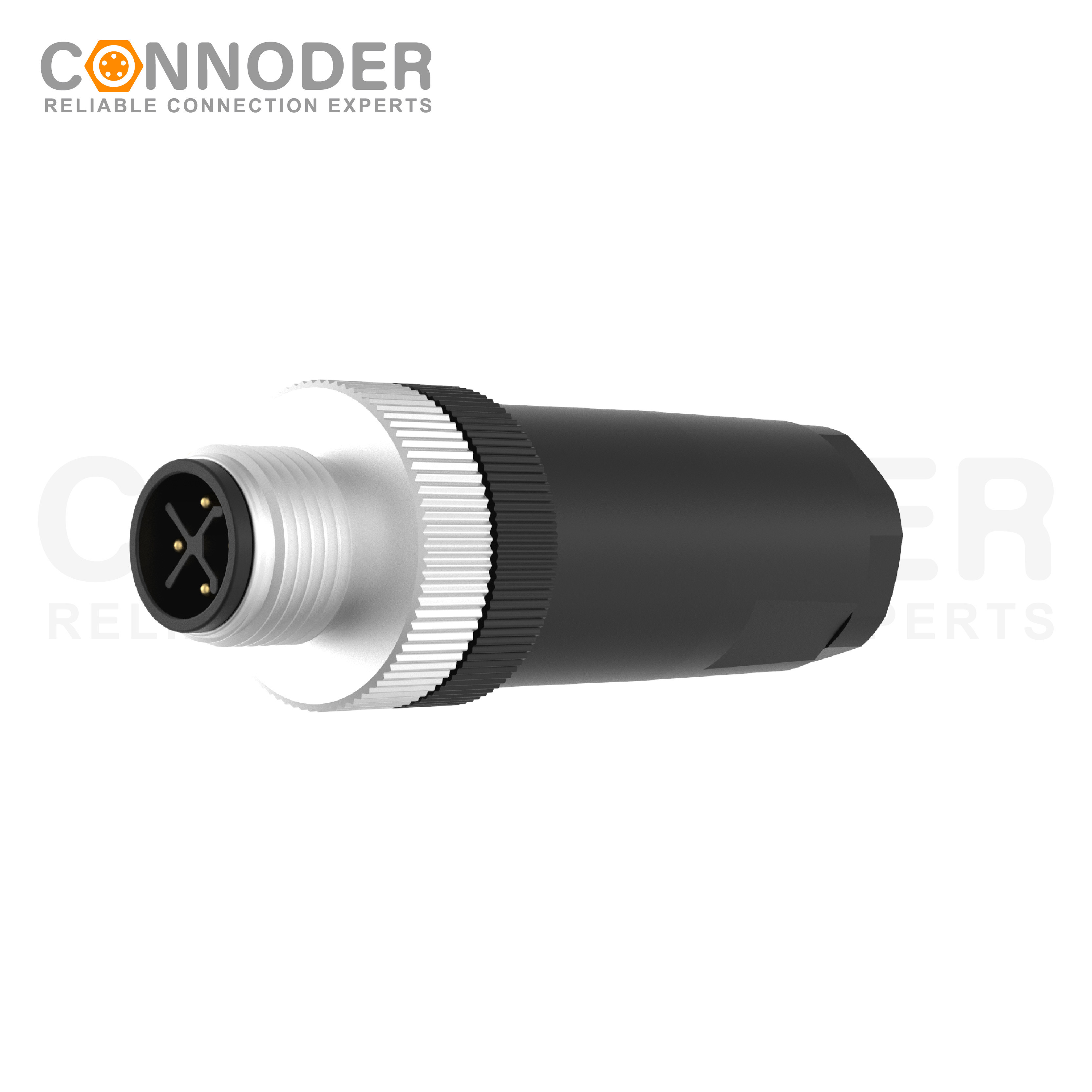 M12 S Male 2 Pin Circular Connector