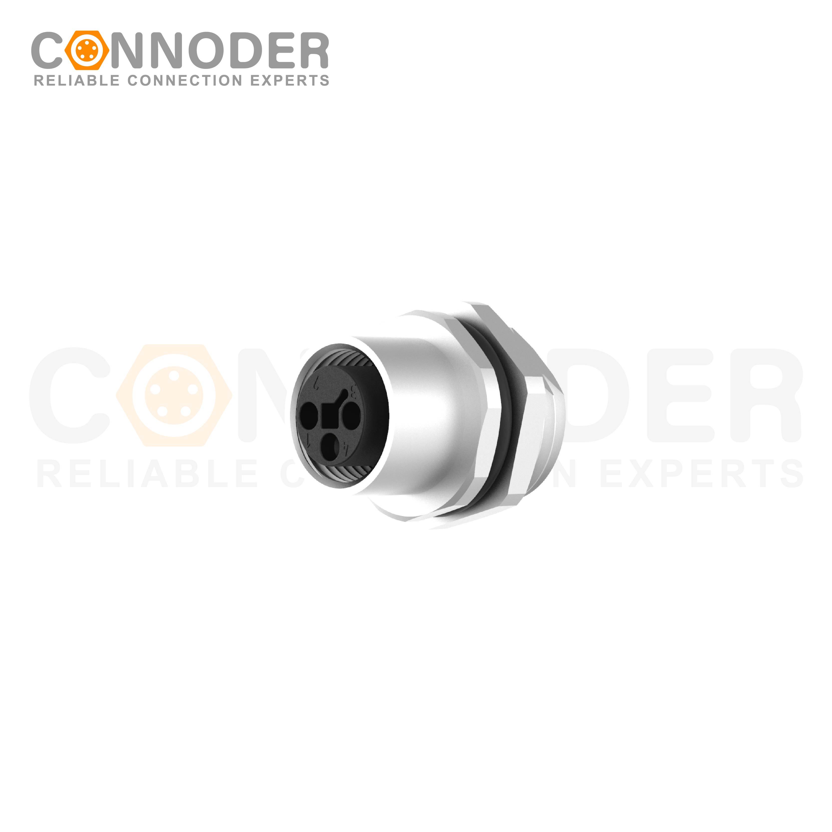 M12 T Female 3 Pin Circular Connector