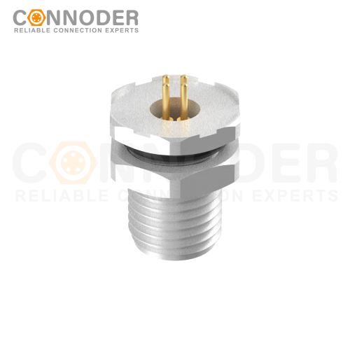 Wholesale M5 Female 3 Pin Circular Connector | Board Rear Mount Female Socket PCB Style, Solder, Front Fastened