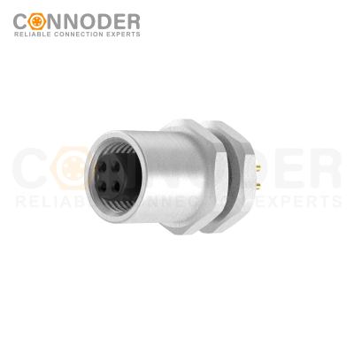 Wholesale M5 Female 3 Pin Circular Connector | Board Front Mount Female Socket PCB Style, Solder, Rear Fastened