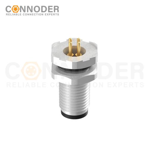 Wholesale M5 Male Circular Connector | Board Rear Mount Male Socket PCB Style, Solder, Front Fastened