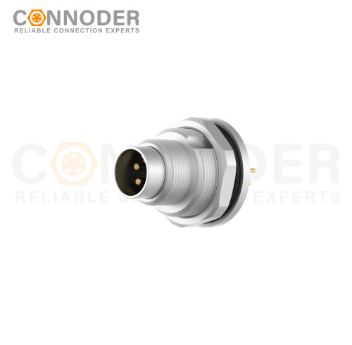 High-Quality M9 Circular Connectors - Wholesale OEM/ODM Board Rear Mount Male Socket, PCB Solder Style, Front Fastened | Trusted Partner for Industrial Cable Connections