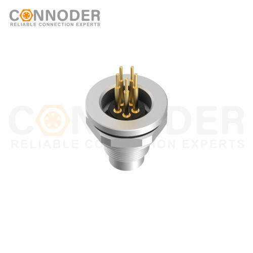 High-Quality M9 Circular Connectors - Wholesale OEM/ODM Board Rear Mount Male Socket, PCB Solder Style, Front Fastened | Trusted Partner for Industrial Cable Connections