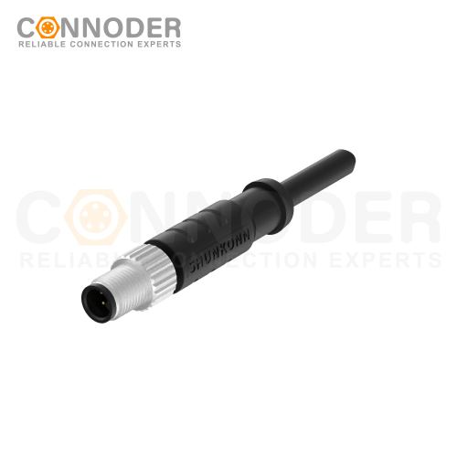 M5 Sensor Connecting Cables Straight Overmolded Cable,UL, PUR, black,Solder Connection,A code