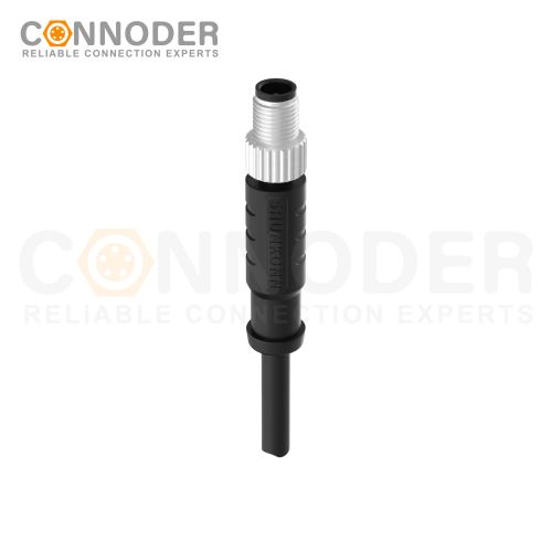 M5 Sensor Connecting Cables Straight Overmolded Cable,UL, PUR, black,Solder Connection,A code