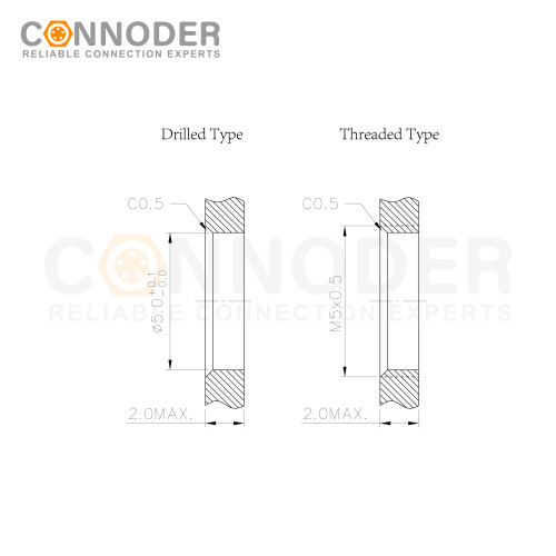 Wholesale M5 Female 3 Pin Circular Connector | Board Front Mount Female Socket PCB Style, Solder, Rear Fastened