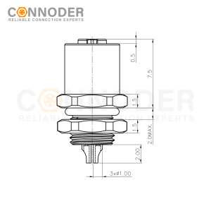 Wholesale M5 Female Circular Connector | Panel Mount,Solder Connection, Rear Fastened