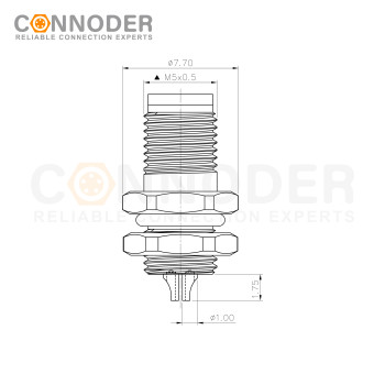 Wholesale M5 Male Circular Connector | Panel Mount,Solder Connectio, Front Fastened