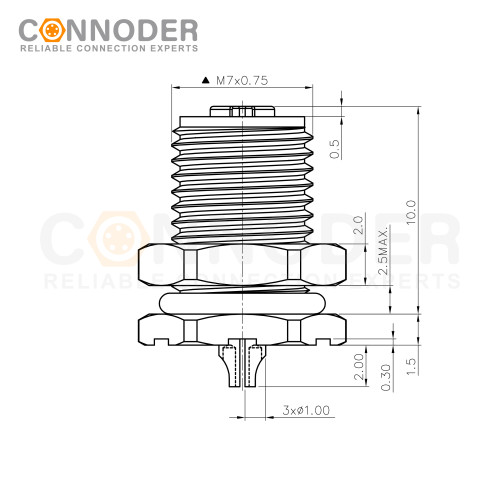 Wholesale M5 Female Circular Connector | Panel Mount,Solder Connectio, Front Fastened