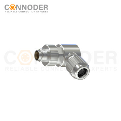 M9 Circular Connector Male End, Bent Pin Type, All - metal Shell, 2 - 8P, Wire - soldering Type