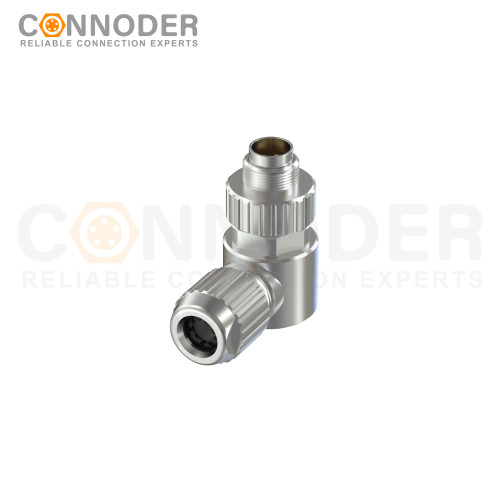 M9 Circular Connector Male End, Bent Pin Type, All - metal Shell, 2 - 8P, Wire - soldering Type