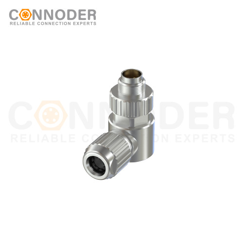 M9 Circular Connector Male End, Bent Pin Type, All - metal Shell, 2 - 8P, Wire - soldering Type