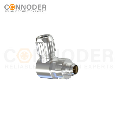 M9 Circular Connector Male End, Bent Pin Type, All - metal Shell, 2 - 8P, Wire - soldering Type