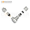 M9 Circular Connector Male End, Bent Pin Type, All - metal Shell, 2 - 8P, Wire - soldering Type