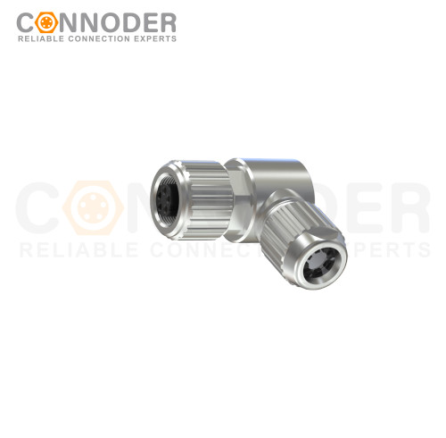 M9 Circular Connector Female End, Bent Pin Type, All - metal Shell, 2 - 8P, Wire - soldering Type