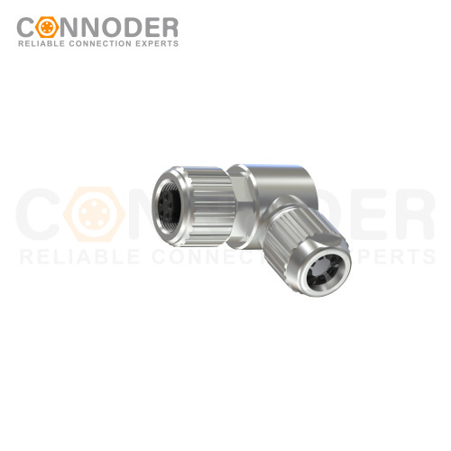 M9 Circular Connector Female End, Bent Pin Type, All - metal Shell, 2 - 8P, Wire - soldering Type