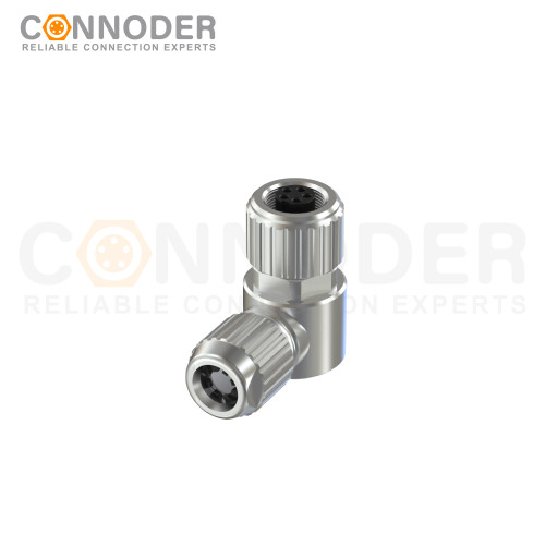 M9 Circular Connector Female End, Bent Pin Type, All - metal Shell, 2 - 8P, Wire - soldering Type