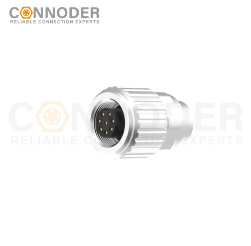 M9 connecting cable, female end (wire - end style), 2 - 8P, wire - soldering type