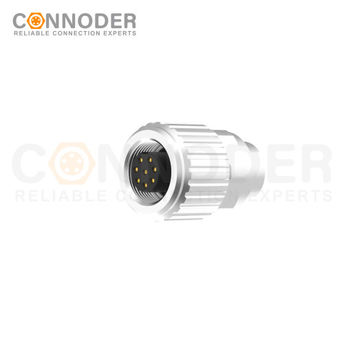 M9 connecting cable, female end (wire - end style), 2 - 8P, wire - soldering type