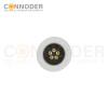 M9 circular connector male end, panel - type, rear - panel mounting, 2 - 8P wire - soldering type, M12x0.5