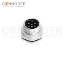 7/8 circular connector male panel - type front - panel installation, 3 - 6 cores wire - welding type, 7/8 - 16UNF