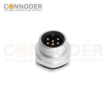 7/8 circular connector male panel - type front - panel installation, 3 - 6 cores wire - welding type, 7/8 - 16UNF