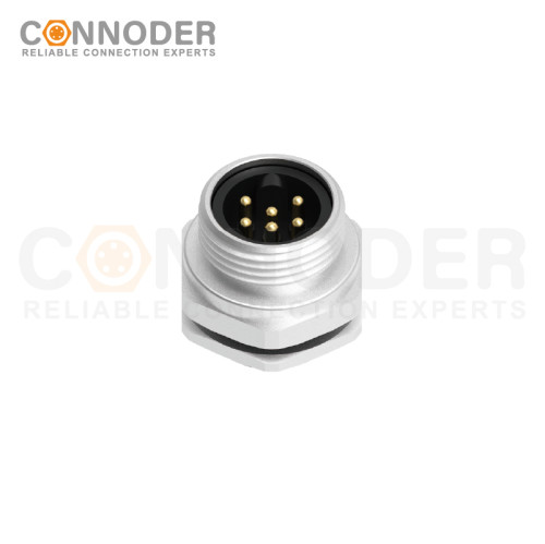 7/8 circular connector male panel - type front - panel installation, 3 - 6 cores wire - welding type, 7/8 - 16UNF