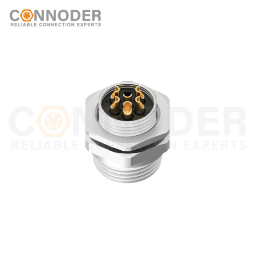 7/8 circular connector male panel - type front - panel installation, 3 - 6 cores wire - welding type, 7/8 - 16UNF