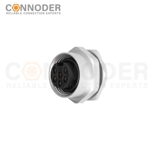 7/8 circular connector female panel - type, front - panel installation, 3 - 6 cores, wire - welding style, 7/8 - 16UNF