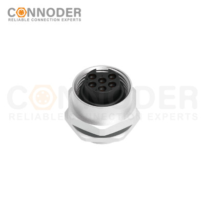 7/8 circular connector female panel - type, front - panel installation, 3 - 6 cores, wire - welding style, 7/8 - 16UNF