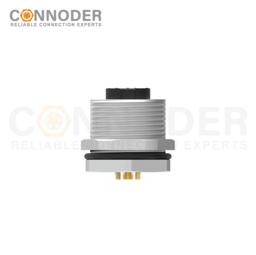7/8 circular connector female, panel - mount, rear - panel installation, 3 - 6 cores, wire - welding type, 7/8 - 16UNF