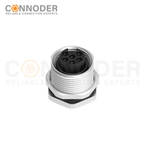 7/8 circular connector female, panel - mount, rear - panel installation, 3 - 6 cores, wire - welding type, 7/8 - 16UNF