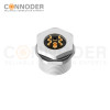 7/8 circular connector female, panel - mount, rear - panel installation, 3 - 6 cores, wire - welding type, 7/8 - 16UNF